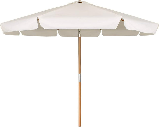 Sekey 300 cm Sonnenschirm Balkon mit Mast 48mm & 8 Streben，Marktschirm Gartenschirm Terrassenschirm Rund UV50+，für Garten Balkon Terrasse