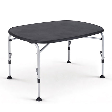 Westfield Outdoors Superb Folding Camping Table, Height Adjustable, Folding Table for 4-8 People, Sturdy Garden Table, Folding Table with Wide Feet for Camping, Caravan & Patio, Grey