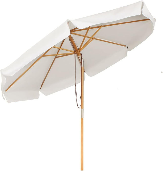 Sekey 300 cm Sonnenschirm Balkon mit Mast 48mm & 8 Streben，Marktschirm Gartenschirm Terrassenschirm Rund UV50+，für Garten Balkon Terrasse