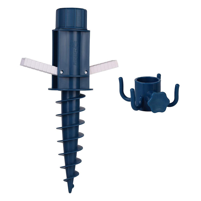 Sekey Beach or Earth Parasol Holder with Ground Anchors for Parasol Poles up to 22-32 mm