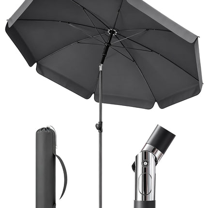 Sunula Balcony Parasol 180 cm with Protective Cover, Garden Umbrella with Bendable & Height-Adjustable, UPF 50+ UV Protection, Water-Repellent, for Balcony, Garden, Beach, Patio