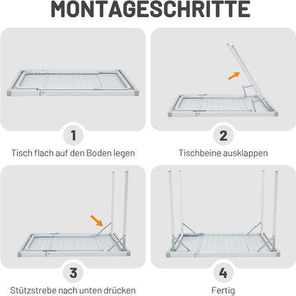 Timber Ridge Folding Camping Table Garden Table Extendable for 4-6 People | 94/130x70 cm Aluminium Klapptisch Höhenverstellbar Camping Falttisch mit Tragetasche für Picknick Camping Garten Outdoor