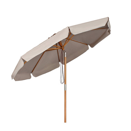Sekey 300 cm Sonnenschirm Balkon mit Mast 48mm & 8 Streben，Marktschirm Gartenschirm Terrassenschirm Rund UV50+，für Garten Balkon Terrasse