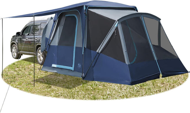 Timber Ridge Rear Tent Car 5 People with Awning Car Tent Tailgate | 397 cm x 305 cm x 220 cm 3000 mm waterproof camping tent SUV with awning for caravan family travel