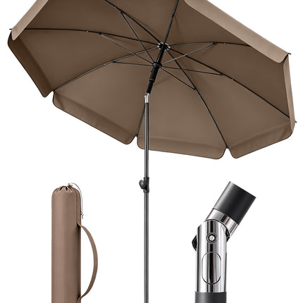 Sunula Balcony Parasol 180 cm with Protective Cover, Garden Umbrella with Bendable & Height-Adjustable, UPF 50+ UV Protection, Water-Repellent, for Balcony, Garden, Beach, Patio