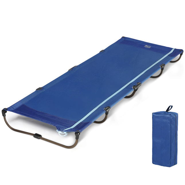 TIMBER RIDGE Camping Bed Foldable Lightweight 3 kg Camping Bed Foldable | Einfach zu Bauen Tragbar Campingliege Bequem bis 120kg Reisebett Erwachsene Klappbett Camping für Outdoor Camp Reisen Garten