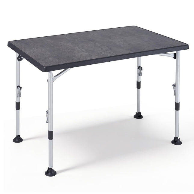 Westfield Outdoors Superb Folding Camping Table, Height Adjustable, Folding Table for 4-8 People, Sturdy Garden Table, Folding Table with Wide Feet for Camping, Caravan & Patio, Grey