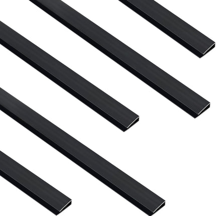 Sekey PVC Fence Rail Cover Profile 5 Pieces x 1 m, Protective Accessories for PVC Privacy Screen, 1 m/Root, Set of 5, Anthracite