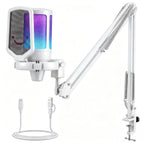 White / Microphone with arm