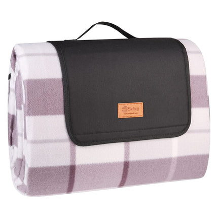 Sekey Picnic Blanket Waterproof 200 x 200 cm, Beach Blanket Sand-Free | Padded, Three-Layer Structure, PEVA Waterproof Base, Tie Strap Carry Strap, Suitable for Picnics, Camping, Beach