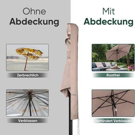 Sekey Protective Cover for 300 cm Parasol, Taupe