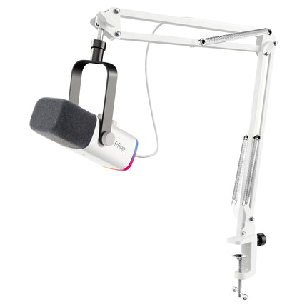 FIFINE XLR Streaming Microphone with Arm for Podcast Studio, USB Dynamic Microphone Gaming PC with Mute Button, for PS4/5 Mac Mixer Sound Cards