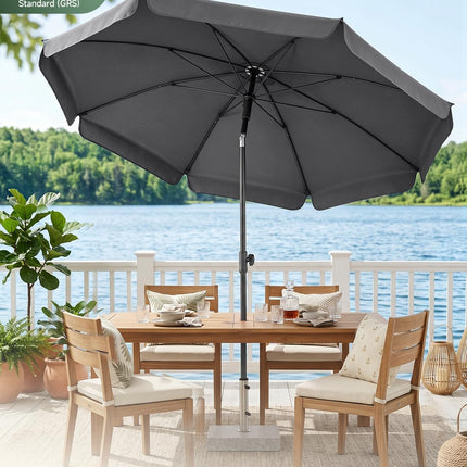 Sunula Balcony Parasol 180 cm with Protective Cover, Garden Umbrella with Bendable & Height-Adjustable, UPF 50+ UV Protection, Water-Repellent, for Balcony, Garden, Beach, Patio