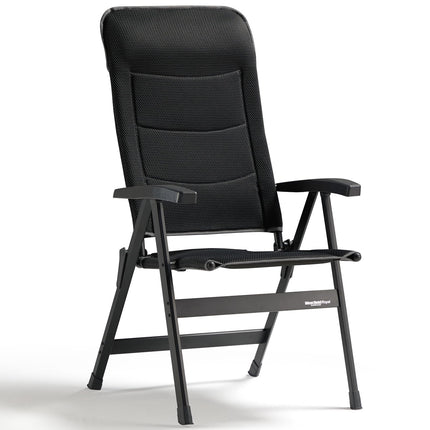 Westfield Outdoors Royal Camping Chair, 7-Way Adjustable Backrest with 3D Mesh, Headrest, Maximum Load 150 kg, Lightweight Metal, Garden Chair for Camping, Garden, Caravan, Anthracite Grey
