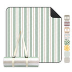 150x200 cm / Sage Green - Stripes