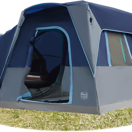 TIMBER RIDGE 5 Person UV Tent with Film Screen Weather Resistant Portable for Car, SUV, Van, Camping, Includes Rain Cover and Storage Bag, 3M W x 20cm L x 18cm H | 2000 mm Wasserdicht Camping Zelt SUV für Wohnwagen Familie Reise 305cmx245cm