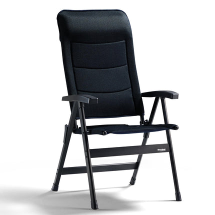 Westfield Outdoors Royal Camping Chair, 7-Way Adjustable Backrest with 3D Mesh, Headrest, Maximum Load 150 kg, Lightweight Metal, Garden Chair for Camping, Garden, Caravan, Anthracite Grey