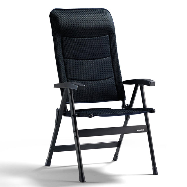 Westfield Outdoors Royal Camping Chair, 7-Way Adjustable Backrest with 3D Mesh, Headrest, Maximum Load 150 kg, Lightweight Metal, Garden Chair for Camping, Garden, Caravan, Anthracite Grey