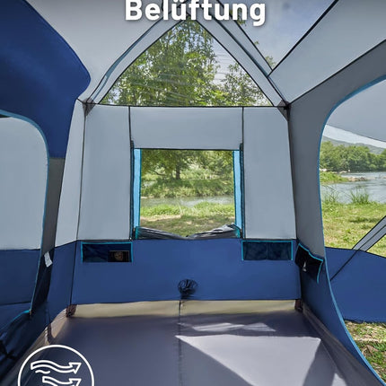 Timber Ridge Rear Tent Car 5 People with Awning Car Tent Tailgate | 397 cm x 305 cm x 220 cm 3000 mm waterproof camping tent SUV with awning for caravan family travel