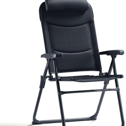 Westfield Outdoors Zenith Ergofit, Foldable Camping Chair, 5-Way Adjustable Backrest, Garden Chair up to 140 kg Load Capacity, Breathable, Adjustable Headrest, for Garden, Camping, Smoke Grey