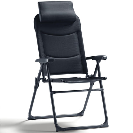 Westfield Outdoors Zenith Ergofit, Foldable Camping Chair, 5-Way Adjustable Backrest, Garden Chair up to 140 kg Load Capacity, Breathable, Adjustable Headrest, for Garden, Camping, Smoke Grey