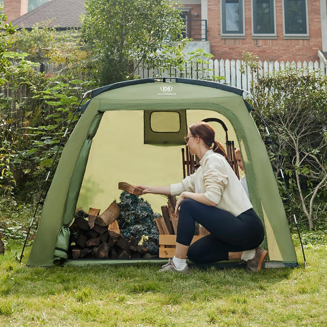 EVER ADVANCED Bicycle Tent for 2-3 Bicycles, Bicycle Garage 200 x 120 x 165 cm, PU 4000 mm Waterproof Device Tent for Bicycles, Motorcycles, Garden Tools, Portable Compact Bicycle Shed for Outdoor Use