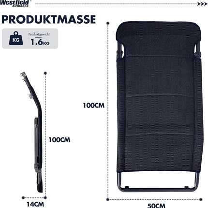 Westfield Outdoors Ambassador1 Leg Rest 50 cm Height - Aluminium Footstool, 3D Mesh Fabric, Breathable & Quick Drying, Only 1.6 kg Lightweight, Ideal for Camping, Garden, Patio & Motorhome