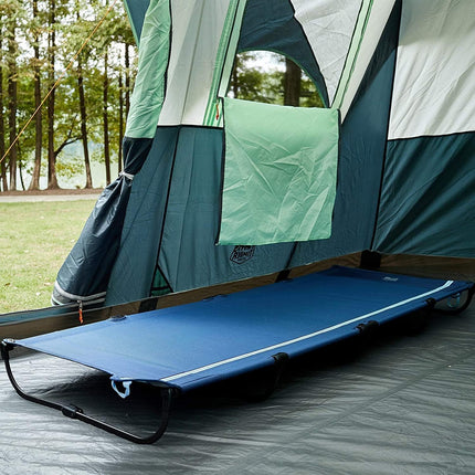 TIMBER RIDGE Camping Bed Foldable Lightweight 3 kg Camping Bed Foldable | Einfach zu Bauen Tragbar Campingliege Bequem bis 120kg Reisebett Erwachsene Klappbett Camping für Outdoor Camp Reisen Garten