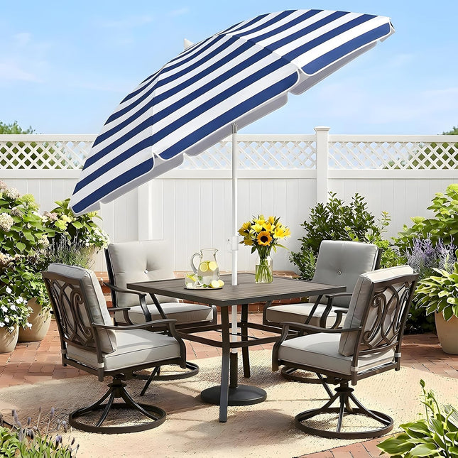Sunula Parasol with Protective Cover, Tilting & Height Adjustable, 160/180 cm Selectable, UV Protection UPF 50+, GRS Recycled Cover, Ideal for Beach, Patio & Garden