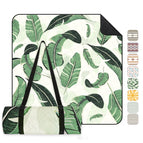 150x200 cm / Green - Tropical Leaves