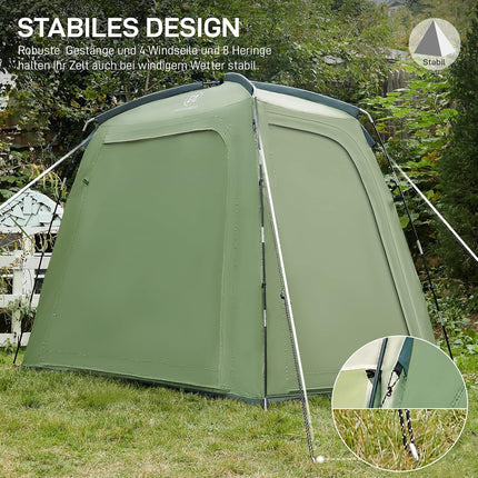 EVER ADVANCED Bicycle Tent for 2-3 Bicycles, Bicycle Garage 200 x 120 x 165 cm, PU 4000 mm Waterproof Device Tent for Bicycles, Motorcycles, Garden Tools, Portable Compact Bicycle Shed for Outdoor Use