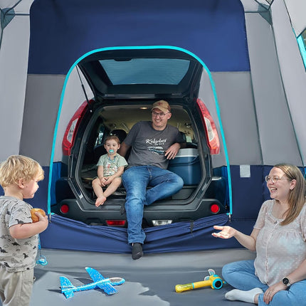 Timber Ridge Rear Tent Car 5 People with Awning Car Tent Tailgate | 397 cm x 305 cm x 220 cm 3000 mm waterproof camping tent SUV with awning for caravan family travel